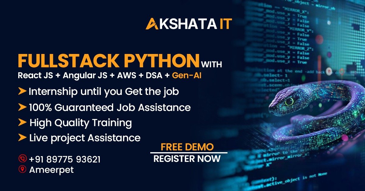 Best Full Stack Python Developer Course Training in Hyderabad